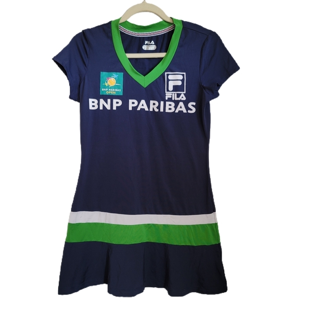 Fila BNP Paribas Tennis Dress XXS Navy Short Sleeve